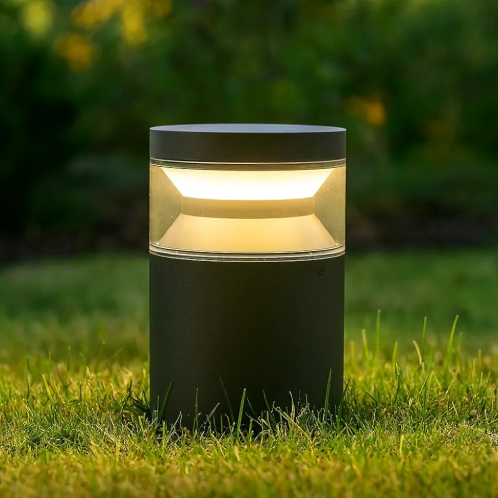 Boeing pt h015 ideal lux lampione basso nero led 14w 3000k