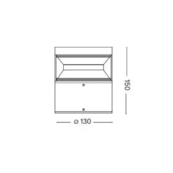 Boeing pt h015 ideal lux lampione basso nero led 14w 3000k