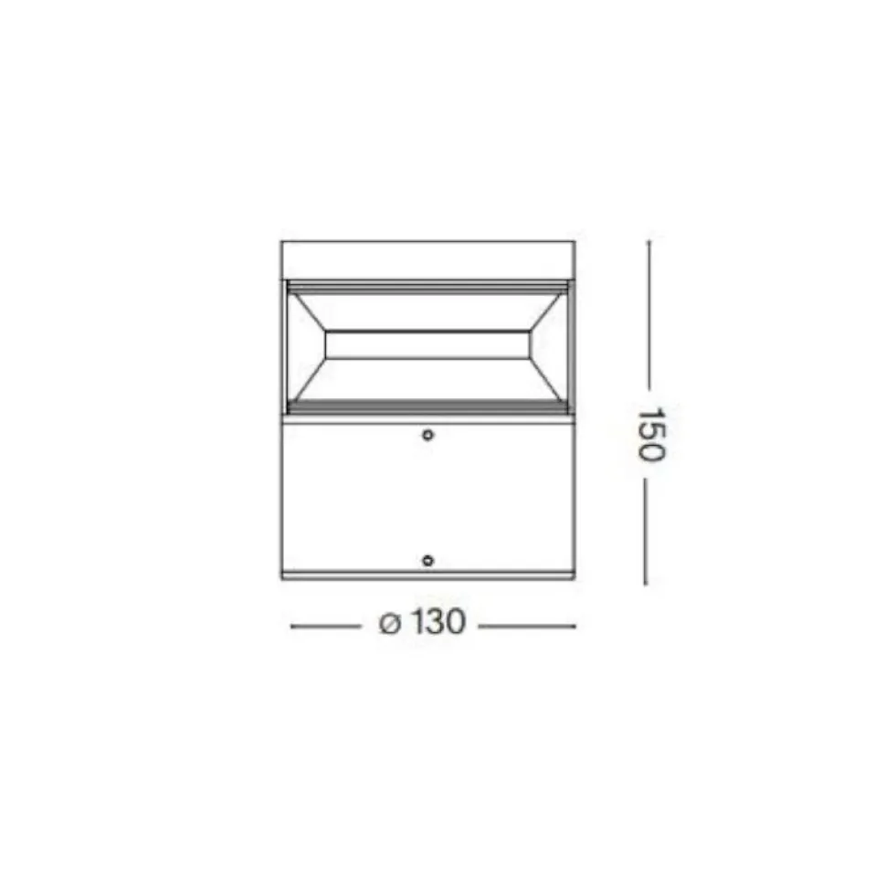 Boeing pt h015 ideal lux lampione basso nero led 14w 3000k