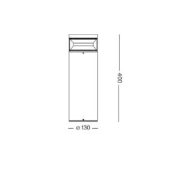 Boeing pt h040 ideal lux lampione basso antracite ip65 led