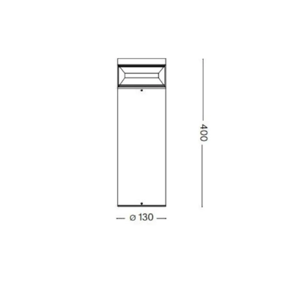 Boeing pt h040 ideal lux lampione basso antracite ip65 led