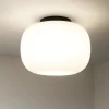 Bombo miloox plafoniera nera cucina moderna vetro bianco