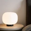 Bombo miloox abat-jour lampada da comodino vetro bianco