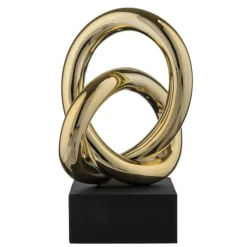 Bomboniera bongelli preziosi soprammobile nodo scultura oro nero