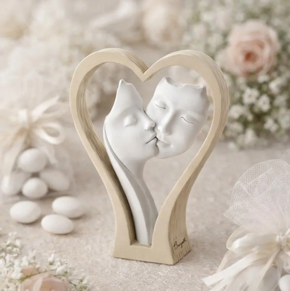 Bomboniera cuore nocciola scultura bongelli prezoiso