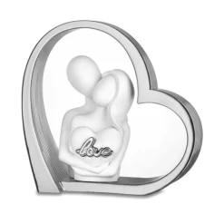 Bomboniera cuore stilizzato argento per matrimiono bongelli preziosi