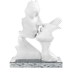 Bomboniera design moderna bacio stilizzato base argento bongelli preziosi