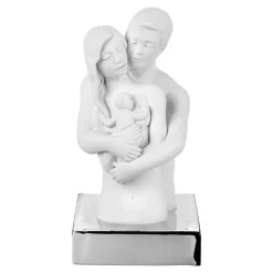 Bomboniera matrimonio busto famiglia moderna argento