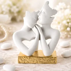 Bomboniera matrimonio statuina famiglia oro bongelli preziosi