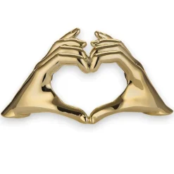 Bomboniera mini scultura mani cuore oro bongelli preziosi