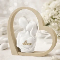 Bomboniera per matrimonio cuore stilizzato nocciola bongelli preziosi