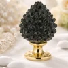 Bomboniera pigna siciliana nera oro ceramica bongelli preziosi