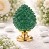 Bomboniera pigna verde oro bongelli preziosi di ceramica