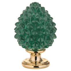 Bomboniera pigna verde oro bongelli preziosi di ceramica