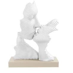 Bomboniera scultura da tavolo h16 bacio stilizzato nocciola bongelli preziosi
