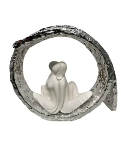 Bomboniera scultura moderna coppia vortice argento bongelli preziosi