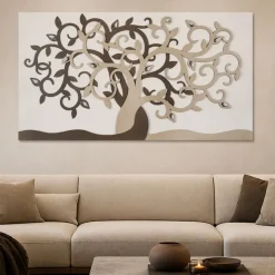 Bongelli preziosi quadro 110x60 moderno nocciola albero della vita