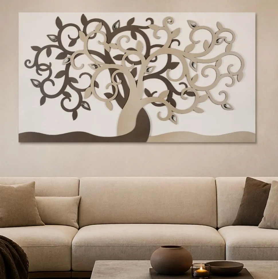 Bongelli preziosi quadro 110x60 moderno nocciola albero della vita