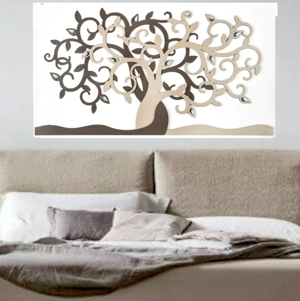 Bongelli preziosi quadro 110x60 moderno nocciola albero della vita