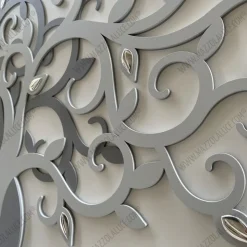 Bongelli preziosi quadro albero della vita 80x43 grigio per soggiorno moderno