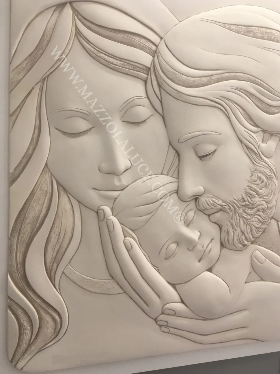 Bongelli preziosi capezzale sacra famiglia 105x56 rovere marmorino