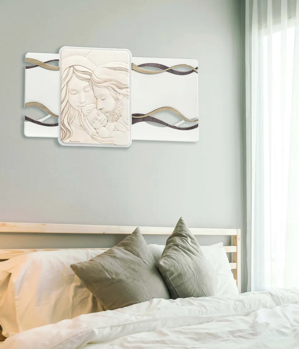 Bongelli preziosi capezzale sacra famiglia 105x56 rovere marmorino