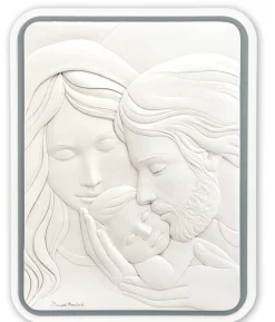 Bongelli preziosi capezzale 30x38 capoletto sacra famiglia grigio