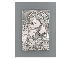 Bongelli preziosi capezzale 30x40 quadretto sacra famiglia grigio