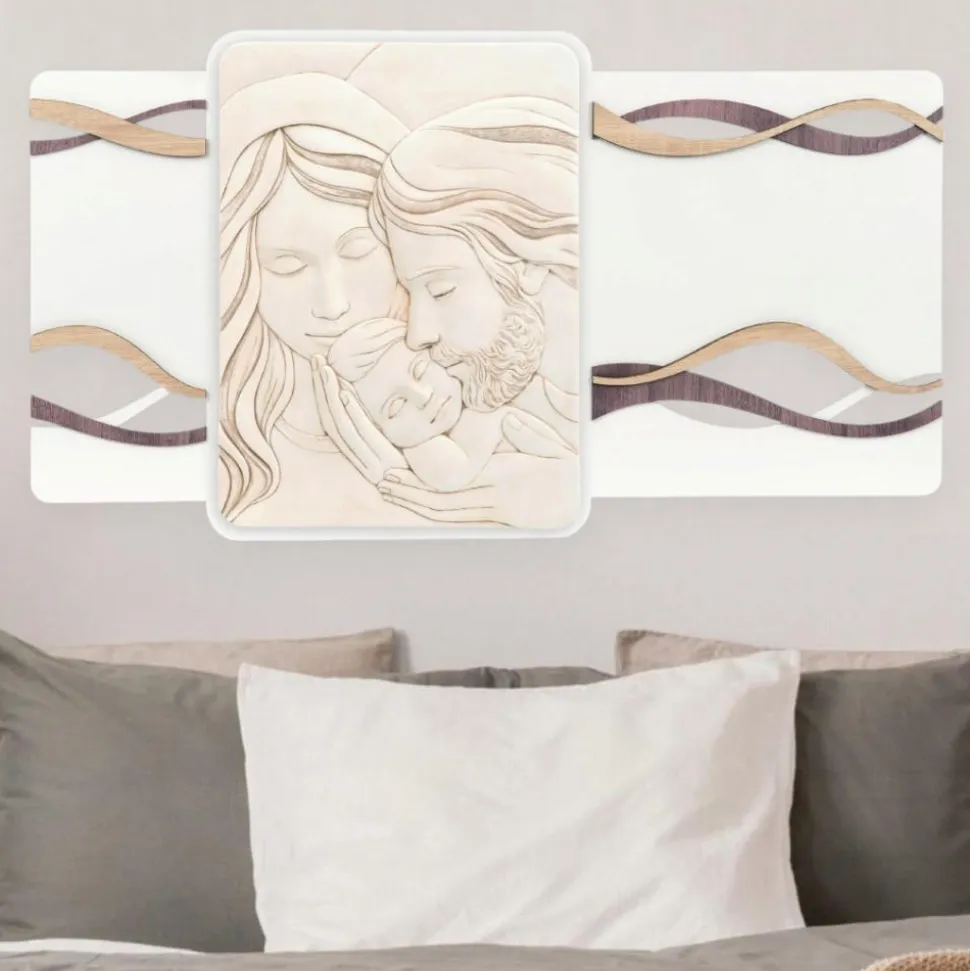 Bongelli preziosi capezzale sacra famiglia moderno70x34 rovere