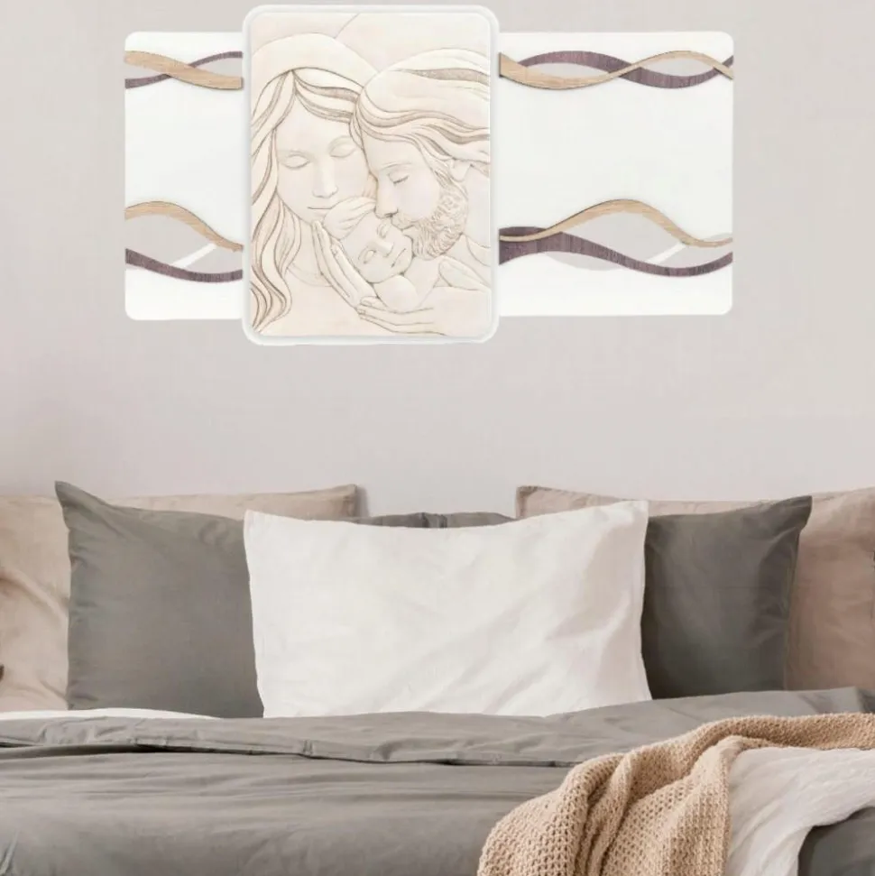 Bongelli preziosi capezzale sacra famiglia moderno70x34 rovere