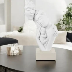 Bongelli preziosi famiglia da tavolo scultura h39 base nocciola