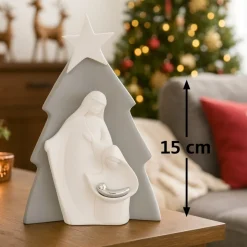 Bongelli preziosi presepe di natale h15 grigio statuina natività