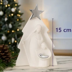 Bongelli preziosi presepe di natale h15 natività moderna bianco