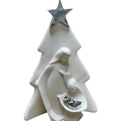 Bongelli preziosi presepe di natale h15 natività moderna bianco