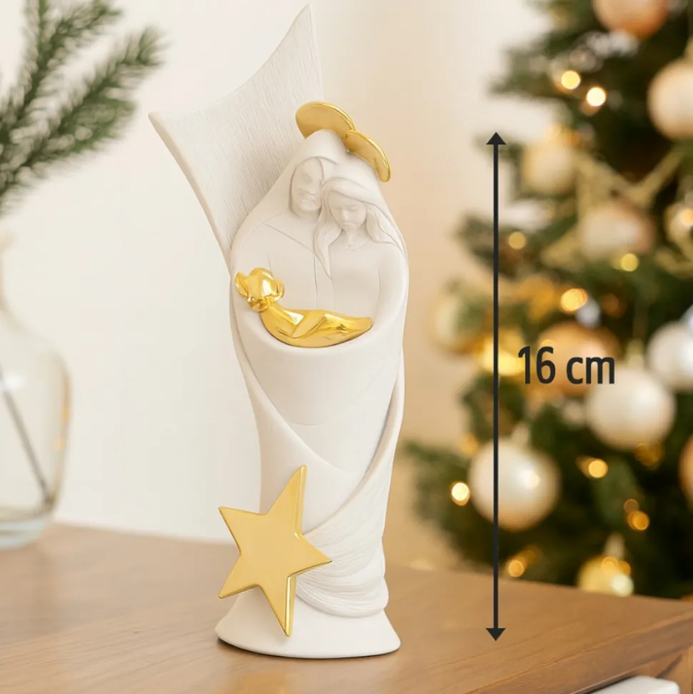 Bongelli preziosi presepe di natale h16 natività bianco oro