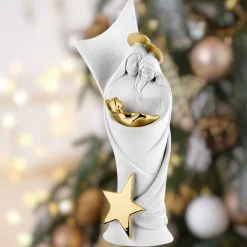 Bongelli preziosi presepe di natale h16 natività bianco oro