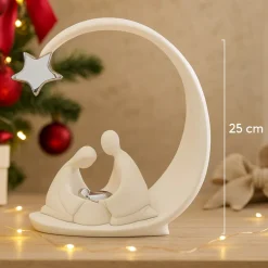 Bongelli preziosi presepe h25 bianco di natale moderno