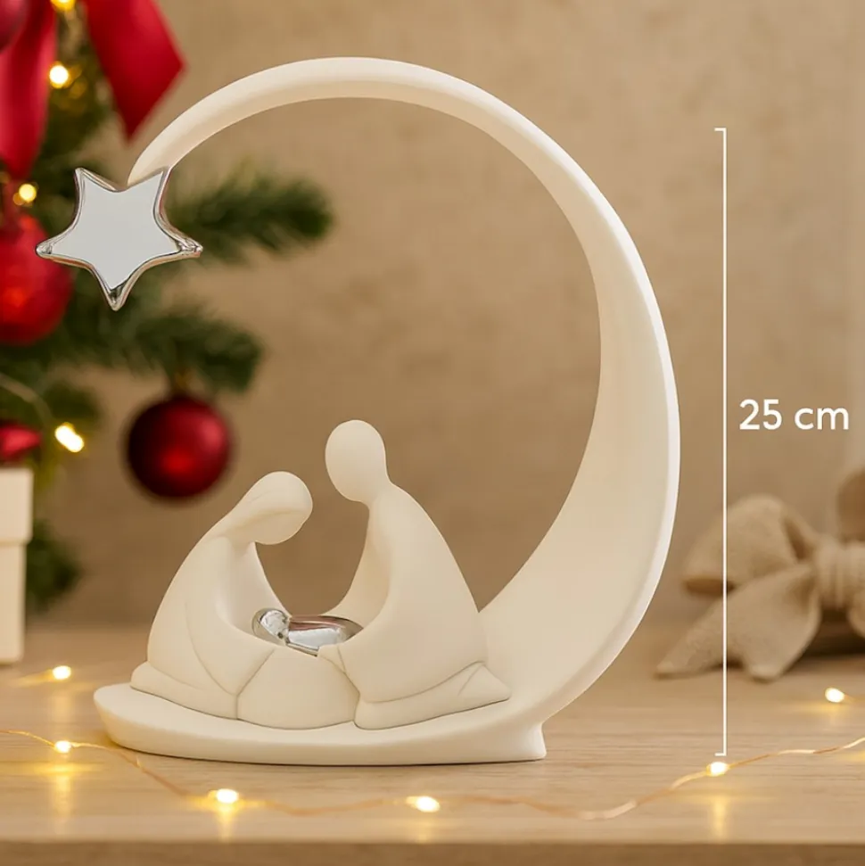 Bongelli preziosi presepe h25 bianco di natale moderno