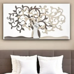 Bongelli preziosi quadro capezzale sacra famiglia moderna 110x60 nocciola