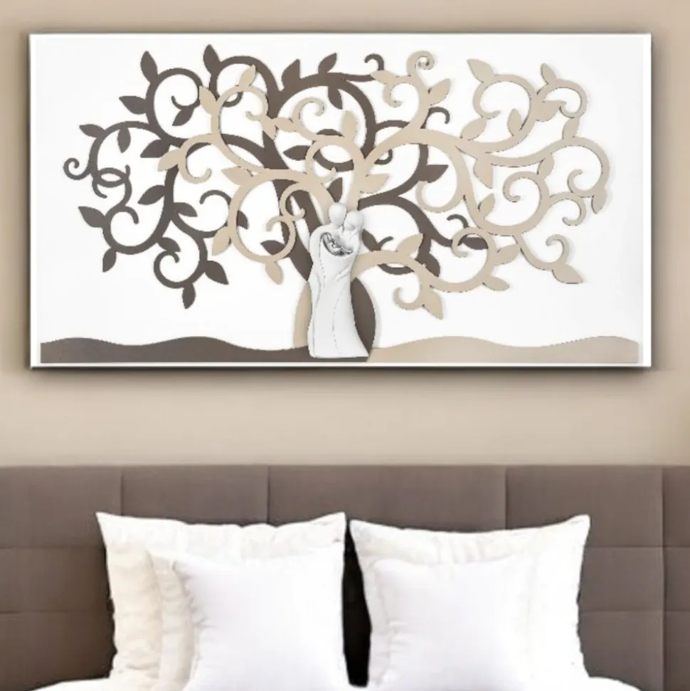 Bongelli preziosi quadro capezzale sacra famiglia moderna 110x60 nocciola
