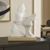 Bongelli preziosi scultura h29 da tavolo moderna bacio stilizzato nocciola
