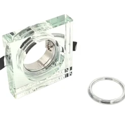 Box 3 faretti da incasso vetro quadrato blues fi square ideal lux