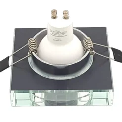Box 3 faretti da incasso vetro quadrato blues fi square ideal lux