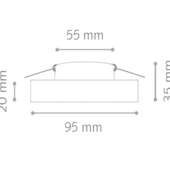 Box 3 faretti di vetro trasparente da incasso ideal lux blues fi round