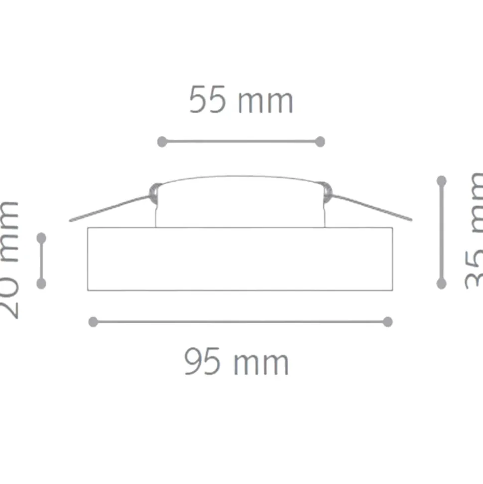 Box 3 faretti di vetro trasparente da incasso ideal lux blues fi round