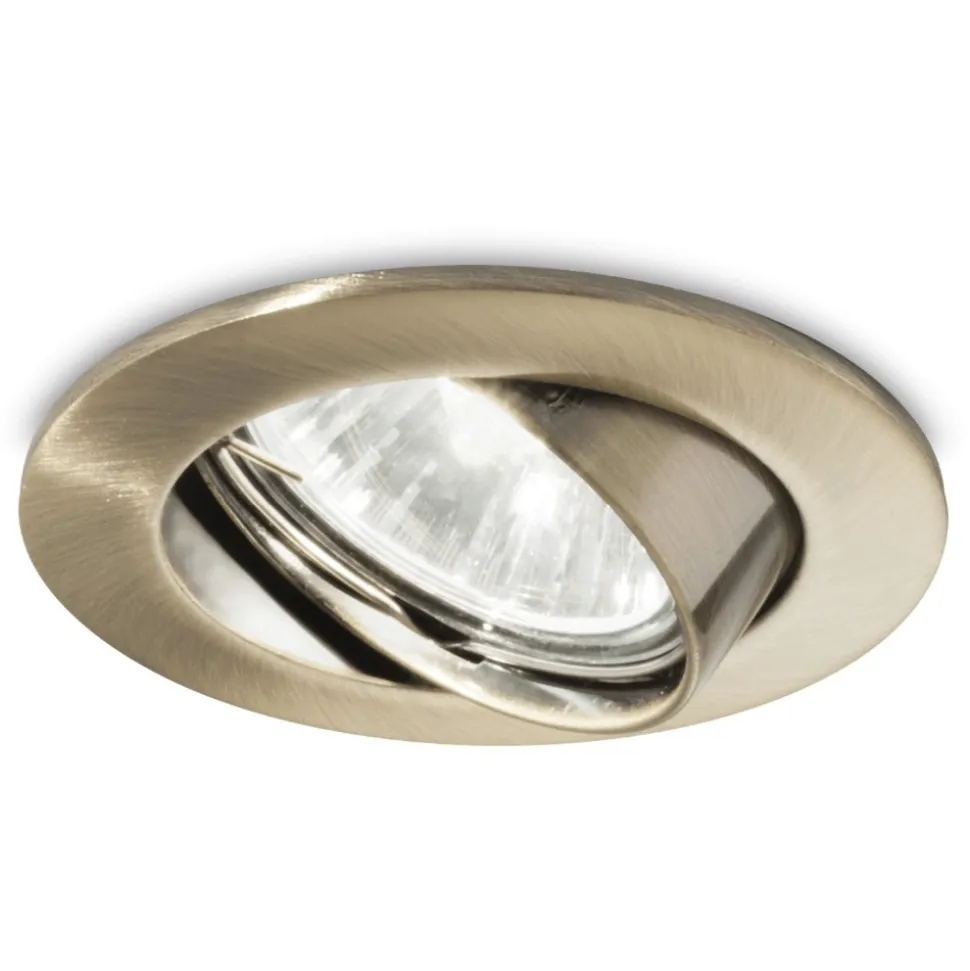 Box kit 3 ideal lux swing faretti da incasso orientabile brunito rotondo