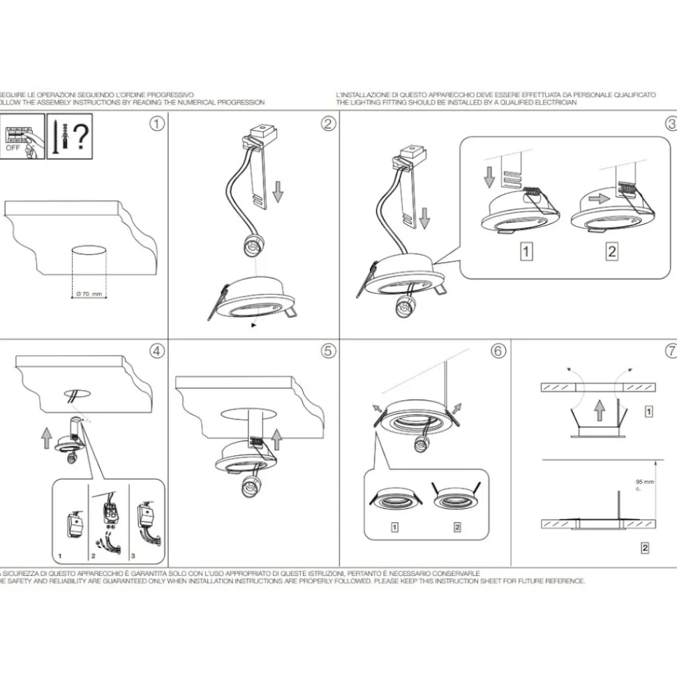 Box kit 3 ideal lux swing faretti da incasso orientabile brunito rotondo