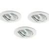 Box kit n3 swing fi ideal lux faretti rotondi da incasso orientabili bianco