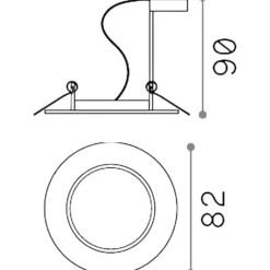 Box kit n3 swing fi ideal lux faretti rotondi da incasso orientabili bianco