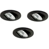 Box 3 swing fi ideal lux faretti nero da incasso per cartongesso orientabili rotondi